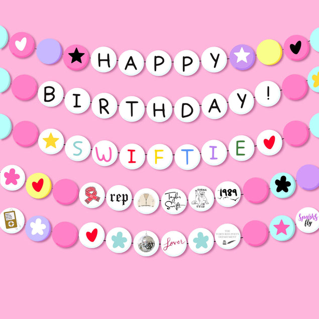 Happy Birthday Swiftie Cute Pink Confetti-exploding Greetings Card