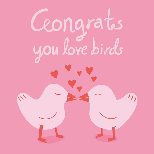 Congrats You Love Birds Wedding/Engagement Confetti-exploding Greetings Card
