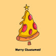 Merry Cheesemas! Funny Pizza Christmas Confetti-exploding Greetings Card