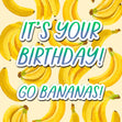 Go Bananas! Birthday Confetti-exploding Greetings Card