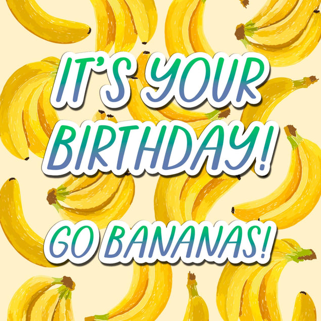 Go Bananas! Birthday Confetti-exploding Greetings Card