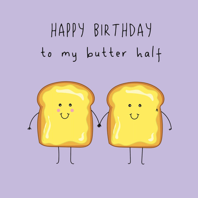 Happy Birthday To My Butter Half Funny Confetti-exploding Greetings Card