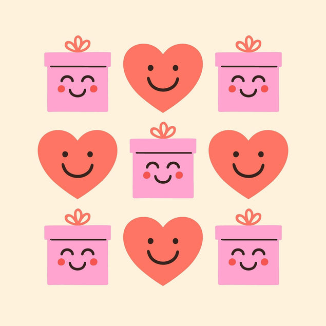 Hearts And Presents Beige Birthday Confetti-exploding Greetings Card