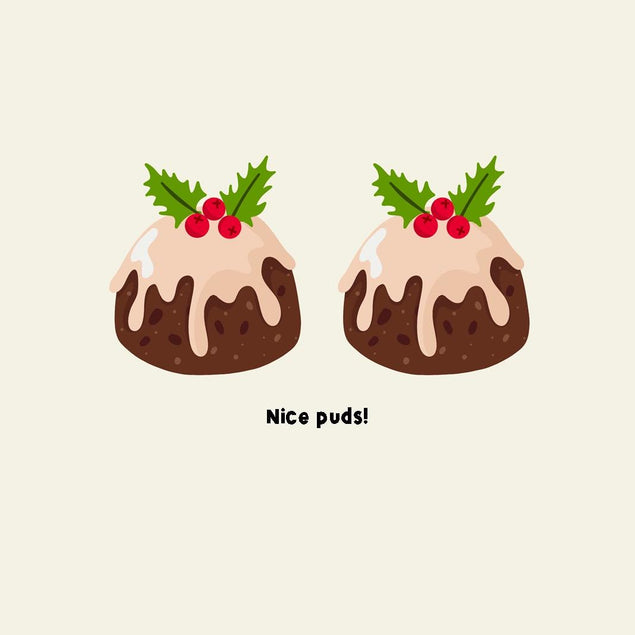 Nice Puds! Naughty Christmas Confetti-exploding Greetings Card