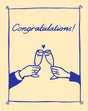 Champagne Cheers Congratulations Wedding/Engagement Confetti-exploding Greetings Card