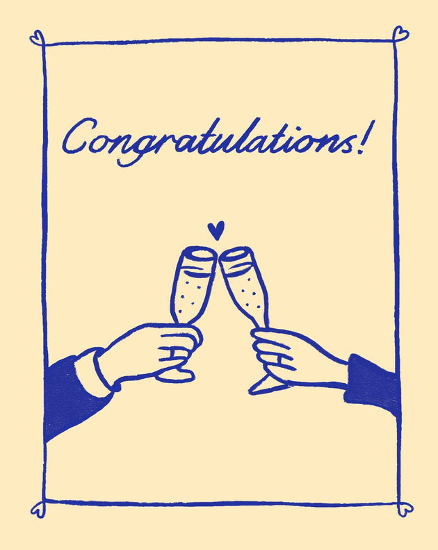 Champagne Cheers Congratulations Wedding/Engagement Confetti-exploding Greetings Card