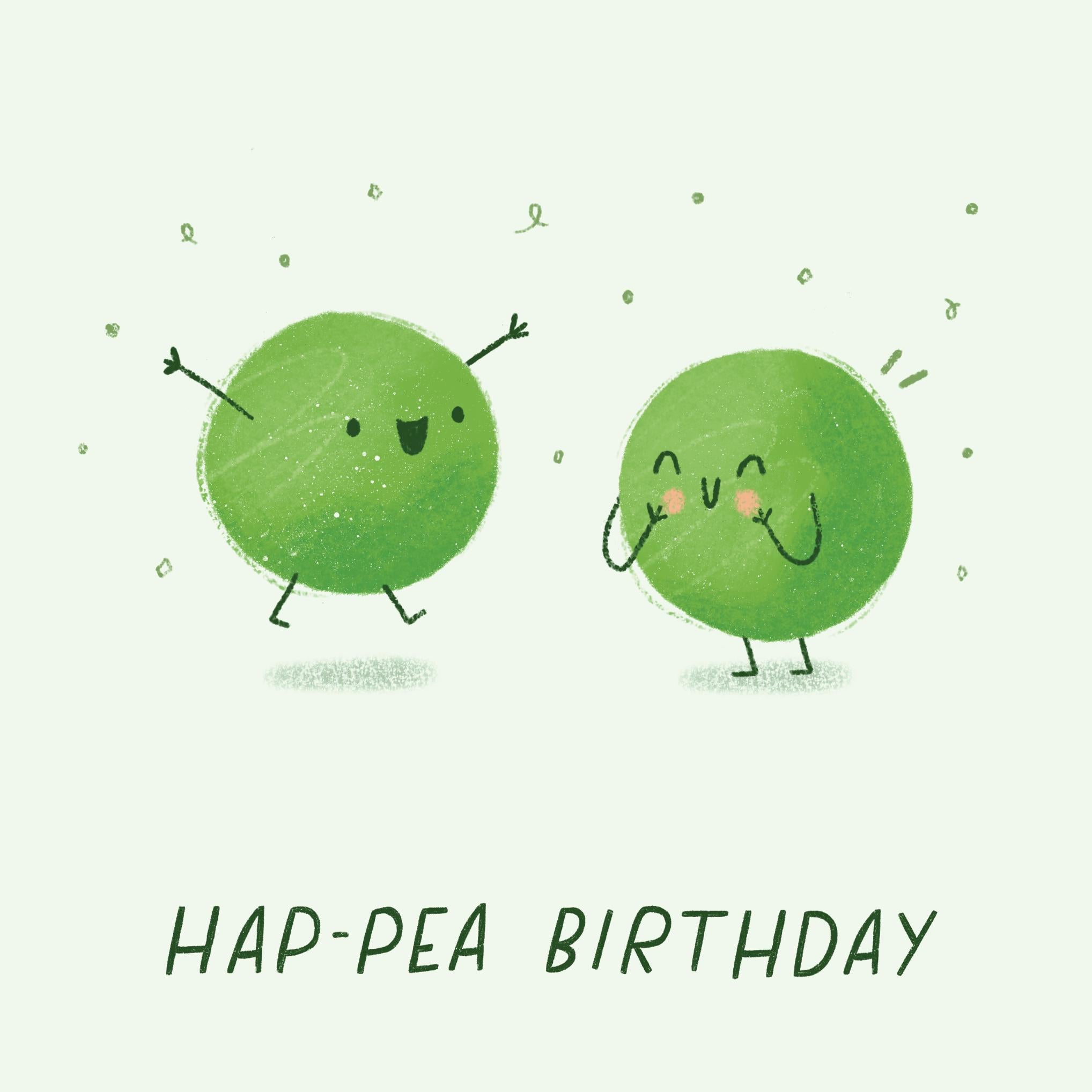 Hap-pea Birthday - Cute Peas Confetti-exploding Greetings Card – Boomf