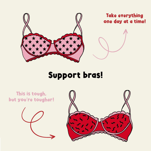Funny Support Bras Confetti-exploding Greetings Card