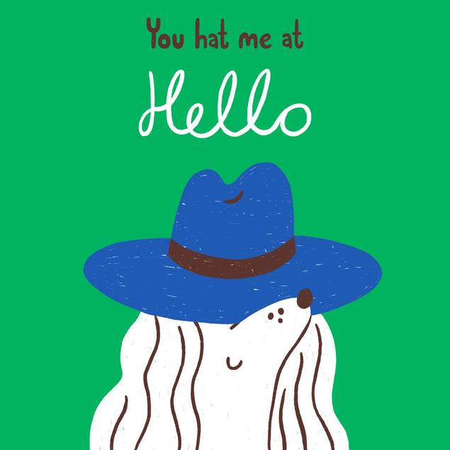 You Hat Me At Hello Funny Pun Confetti-exploding Greetings Card