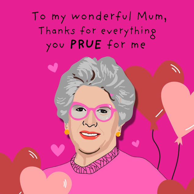 Thanks For Everything, Mum - Prue Leith Bake Off Confetti-exploding Greetings Card