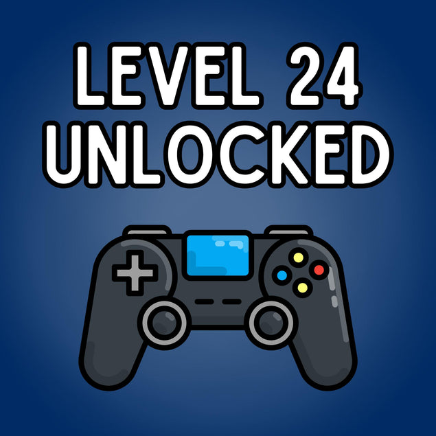 Level 24 Unlocked - 24th Birthday For Gamers Confetti-exploding Greetings Card