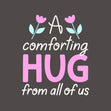 A Comforting Hug From All Of Us Black Confetti-exploding Greetings Card