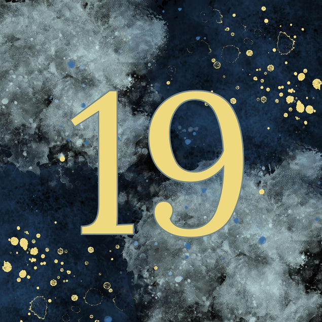 19th Birthday Abstract Design Confetti-exploding Greetings Card