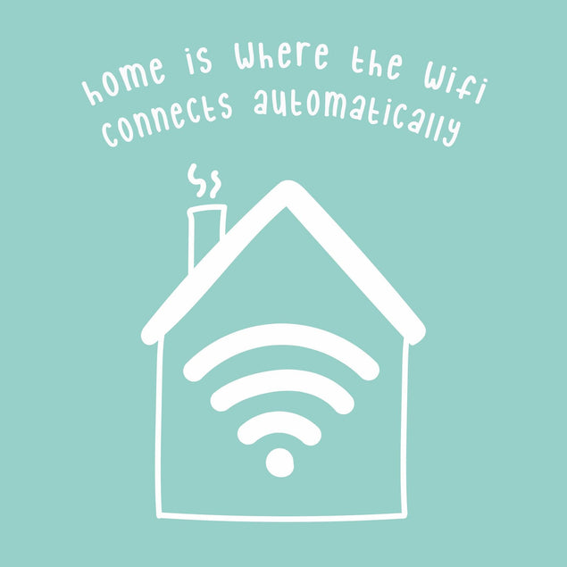 Home Is Where The Wifi Connects Automatically Confetti-exploding Greetings Card