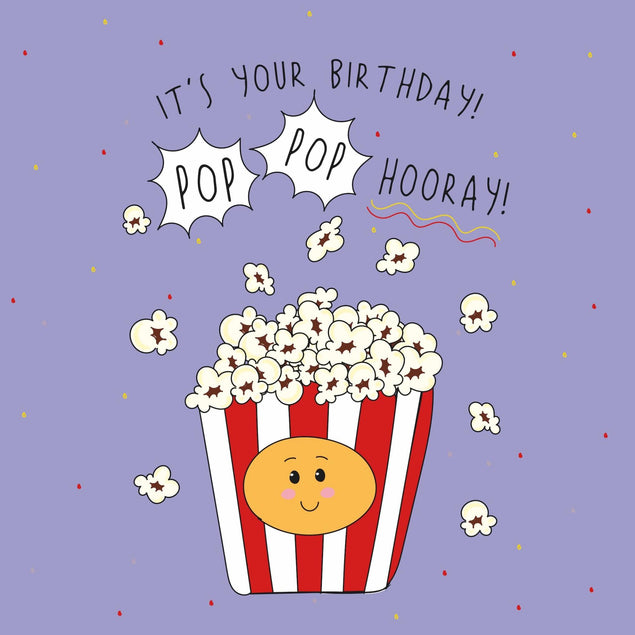 Pop Pop Hooray Birthday Confetti-exploding Greetings Card
