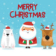 Polar Bear, Santa And Reindeer Christmas Confetti-exploding Greetings Card