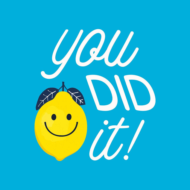 You Did It Lemon Celebration Confetti-exploding Greetings Card
