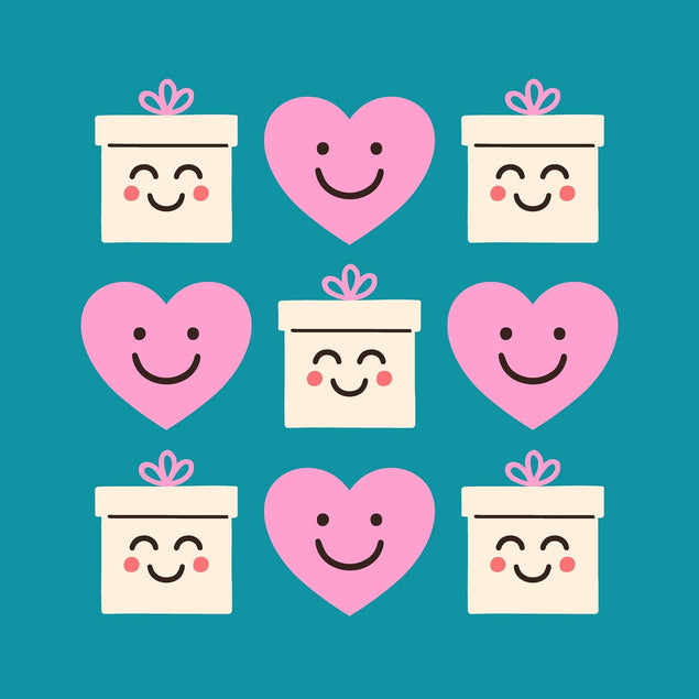 Hearts And Presents Birthday Turquoise Confetti-exploding Greetings Card