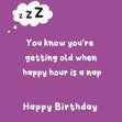 When Happy Hour Is A Nap - Funny Birthday Confetti-exploding Greetings Card
