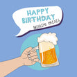 Glass Of Beer Midlife Crisis Birthday Confetti-exploding Greetings Card