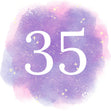 35th Birthday Purple Sky Confetti-exploding Greetings Card