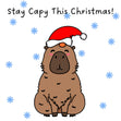 Stay Capy This Christmas Confetti-exploding Greetings Card