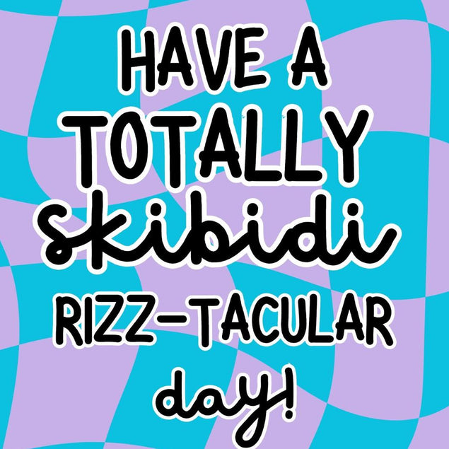 Skibidi Rizz birthday card - Vibrant Skibidi Rizz Birthday – Trendy TikTok Inspired! Confetti-exploding Greetings Card