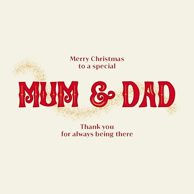 Mum & Dad Christmas Confetti-exploding Greetings Card
