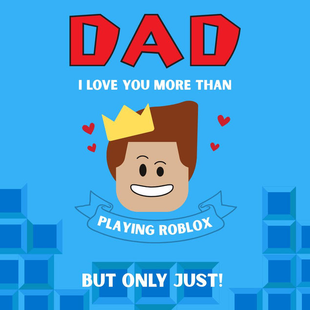 Funny Roblox Father's Day Confetti-exploding Greetings Card