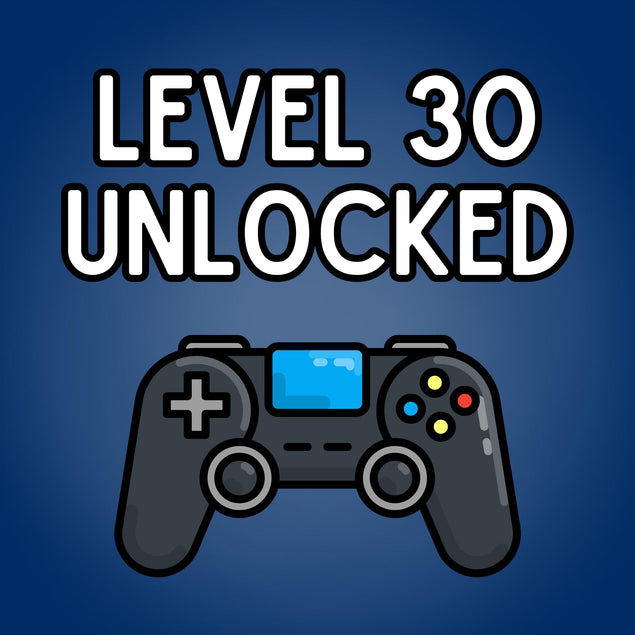 Level 30 Unlocked - 30th Birthday For Gamers Confetti-exploding Greetings Card