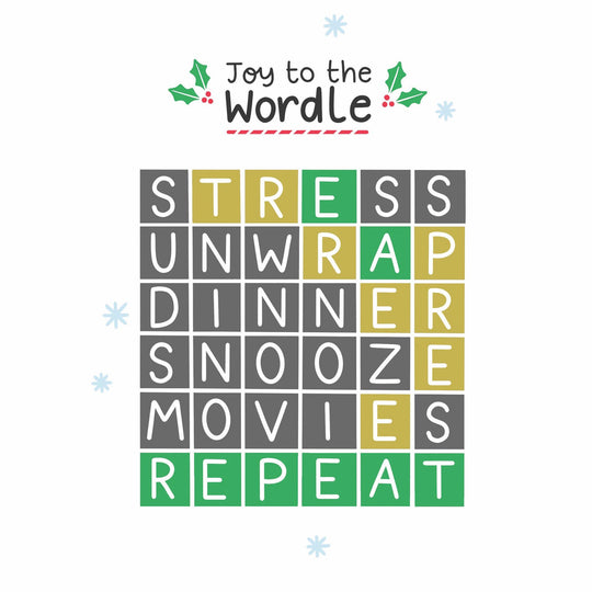 Joy To The Wordle - Funny Christmas Confetti-exploding Greetings Card