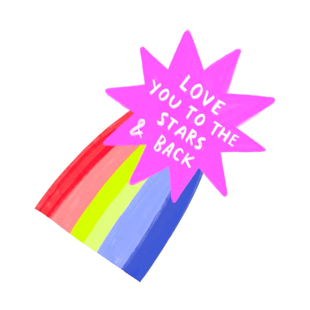 Stars and back Confetti-exploding Greetings Card