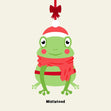 Mistletoad - Cute Toad Funny Christmas Confetti-exploding Greetings Card