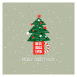Merry Christmas Best Boss Ever Christmas Tree In A Cup Confetti-exploding Greetings Card