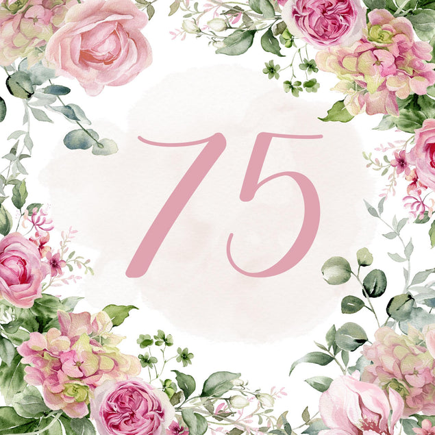 75th Birthday Pink Flowers Confetti-exploding Greetings Card
