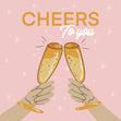 Cheers To You Congratulations Pink Confetti-exploding Greetings Card