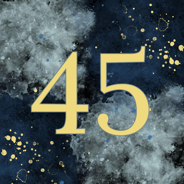 45th Birthday Abstract Design Confetti-exploding Greetings Card