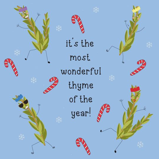 The Most Wonderful Thyme Of The Year Christmas Confetti-exploding Greetings Card