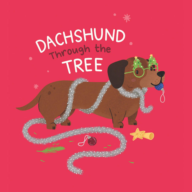 Dachshund Through The Tree Christmas Confetti-exploding Greetings Card