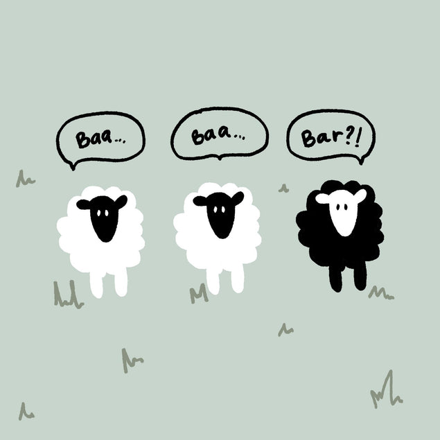 Baa Baa Bar Sheep Confetti-exploding Greetings Card