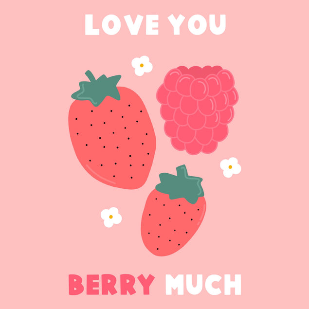 Love You Berry Much Confetti-exploding Greetings Card