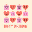 Hearts And Presents Happy Birthday Confetti-exploding Greetings Card
