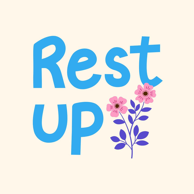 Rest Up Get Well Soon Blue Confetti-exploding Greetings Card
