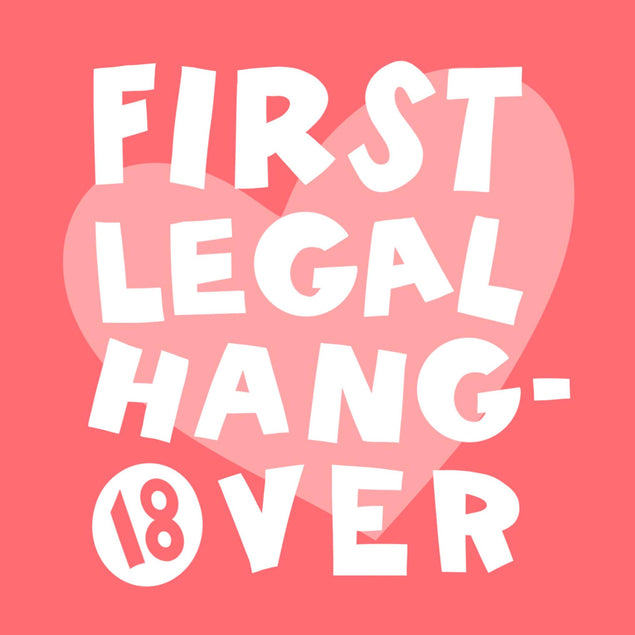 First Legal Hangover Pink 18th Birthday Confetti-exploding Greetings Card