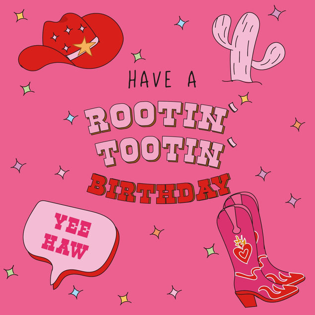 Have A Rootin' Tootin' Birthday Confetti-exploding Greetings Card
