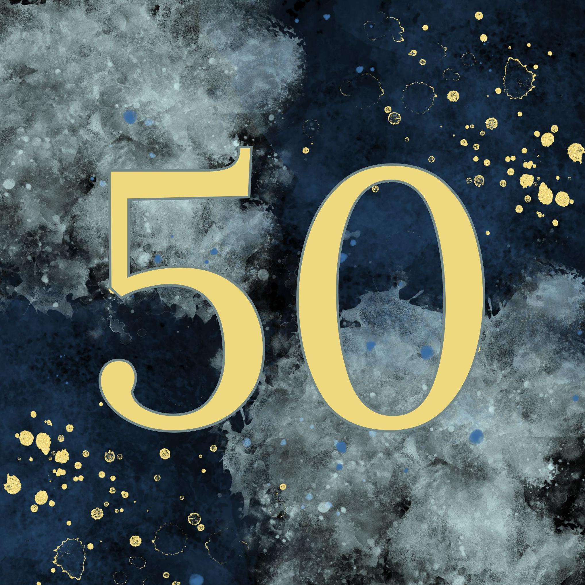 50th Birthday Abstract Design Confetti-exploding Greetings Card – Boomf