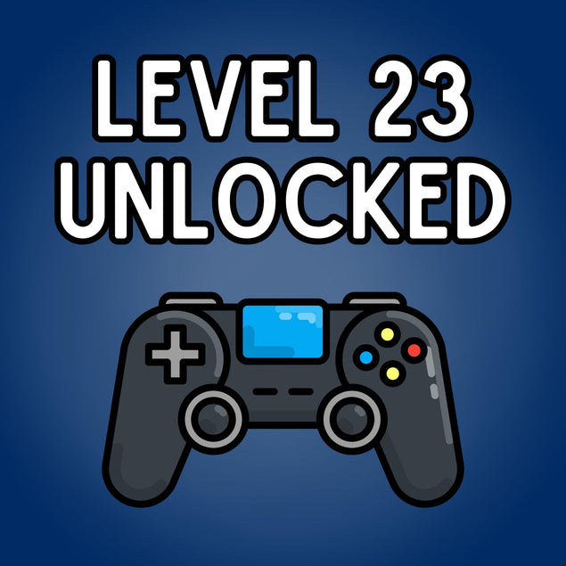 Level 23 Unlocked - 23rd Birthday For Gamers Confetti-exploding Greetings Card
