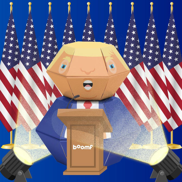 Donald Trump 3D Pop-up Confetti Wild Confetti-exploding Greetings Card