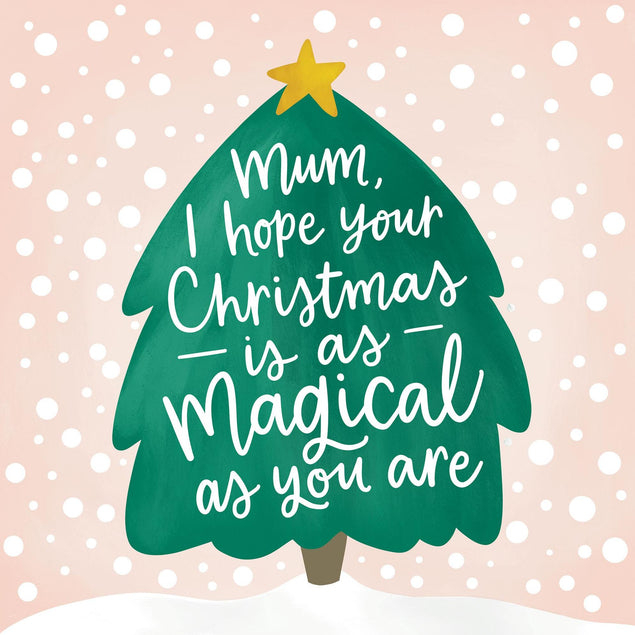 Mum Christmas Tree Confetti-exploding Greetings Card