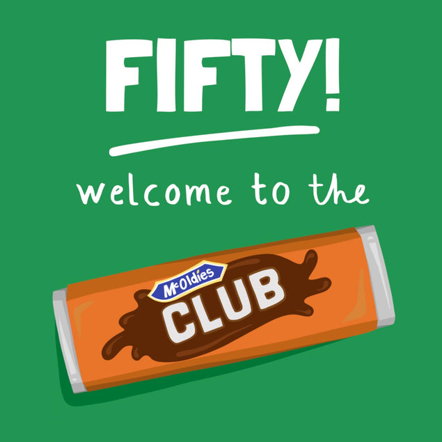 Welcome To The McOldies Club 50th Birthday Confetti-exploding Greetings Card